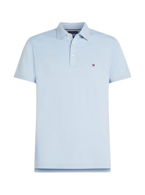 Polo uomo celeste in cotone Tommy Hilfiger | MW0MW17771C1O
